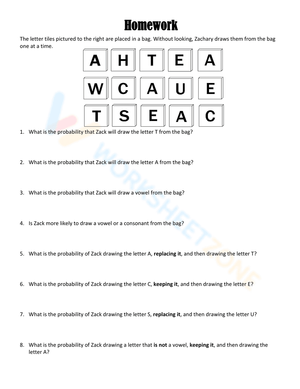 Updated Compound Probabilities Worksheet for Math - Page 5