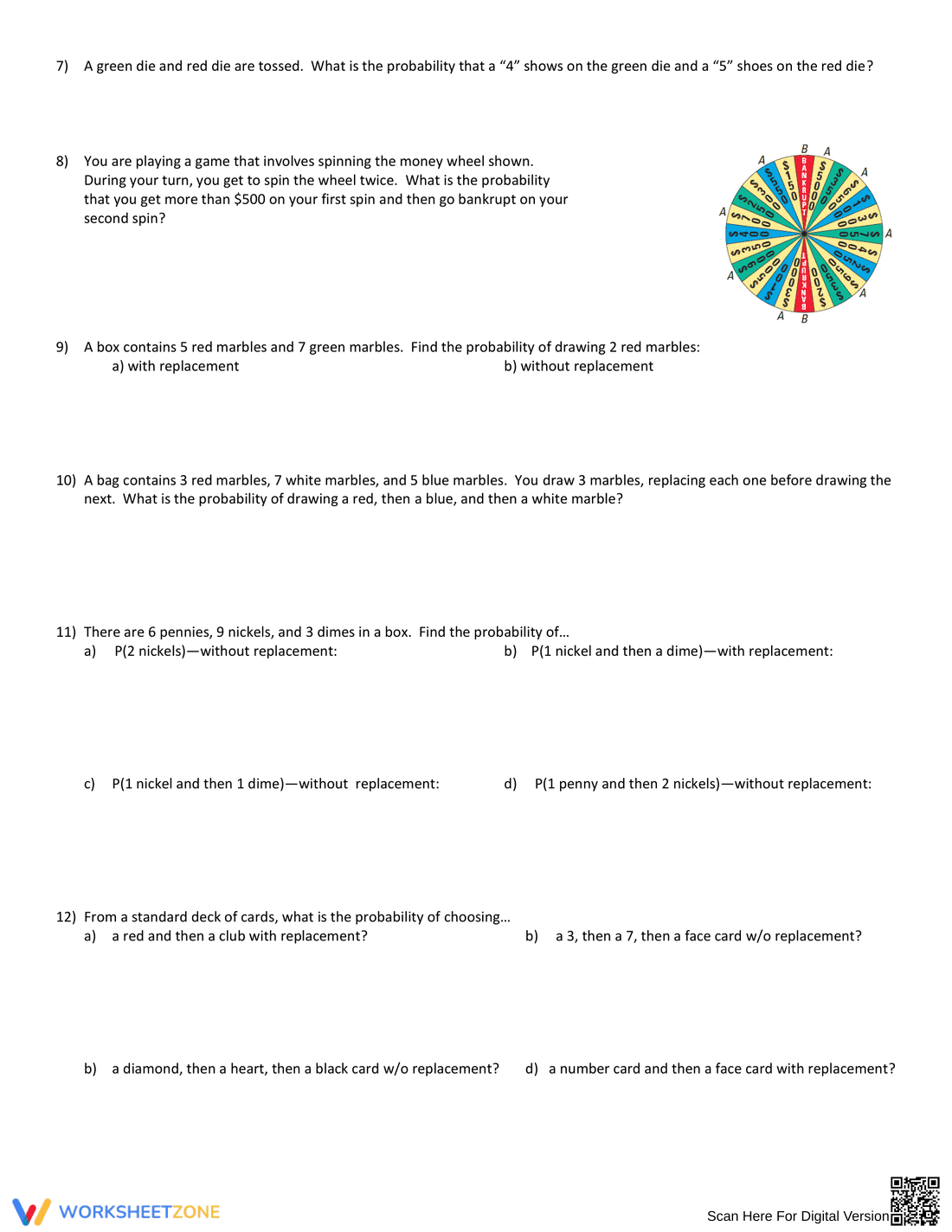 Practice Probability of Compound Events with this Worksheet - Page 3