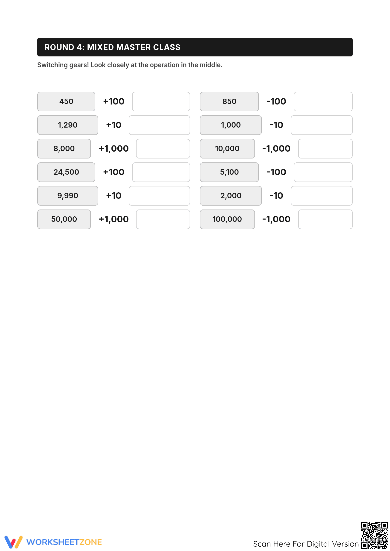 Practice 10 More 10 Less Counting - Page 3