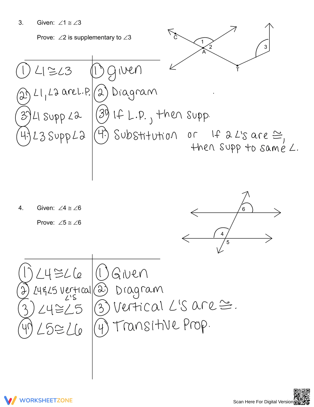 Geometry Proof Worksheet: Practice and Learn - Page 4