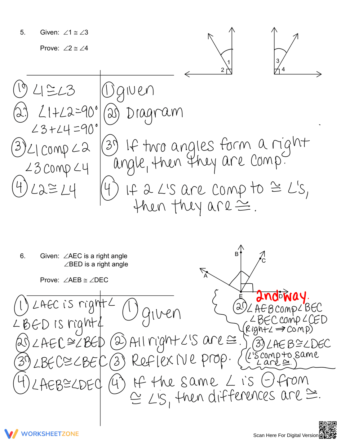 Geometry Proof Worksheet: Practice and Learn - Page 5