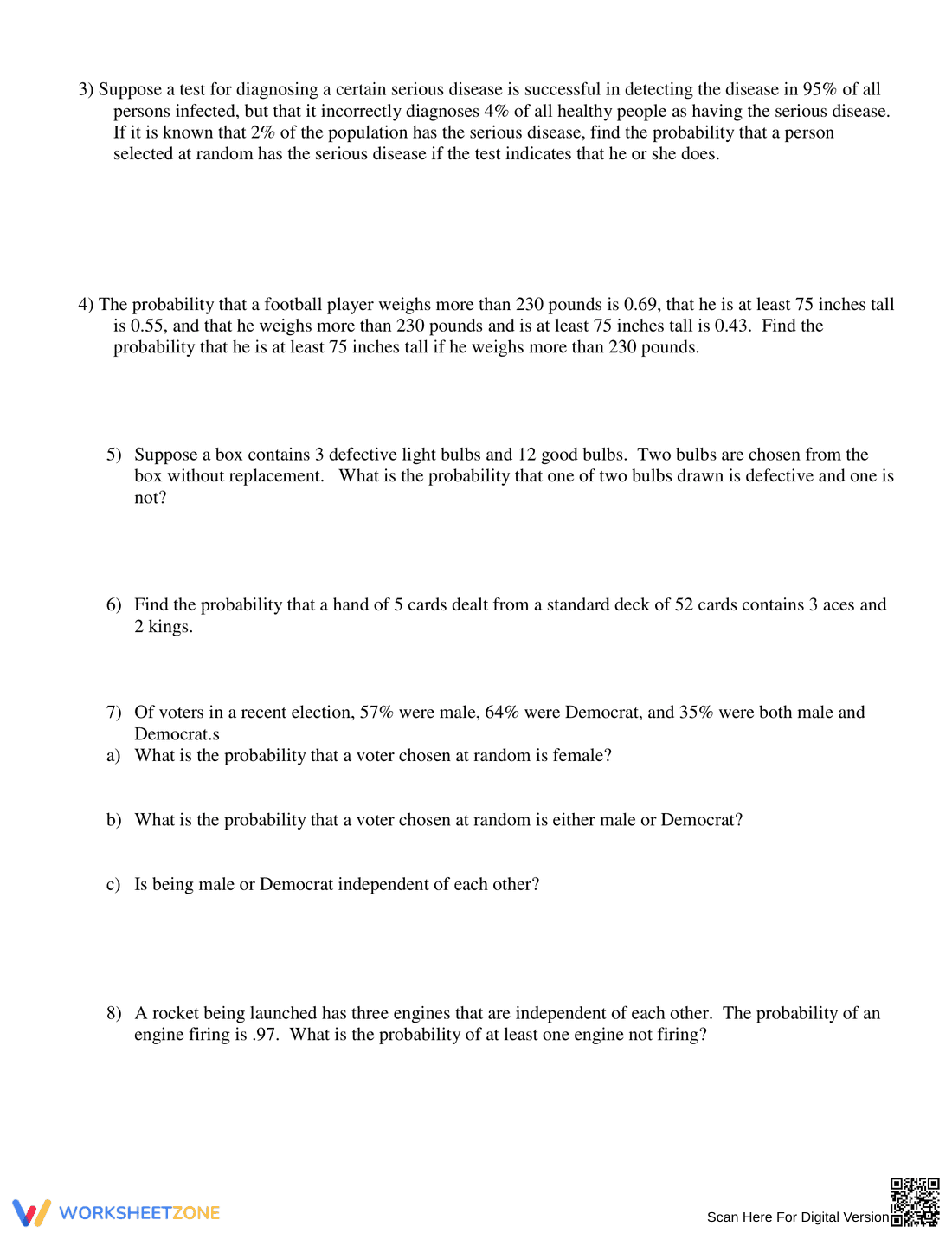 Comprehensive Probability Review Worksheet - Page 2
