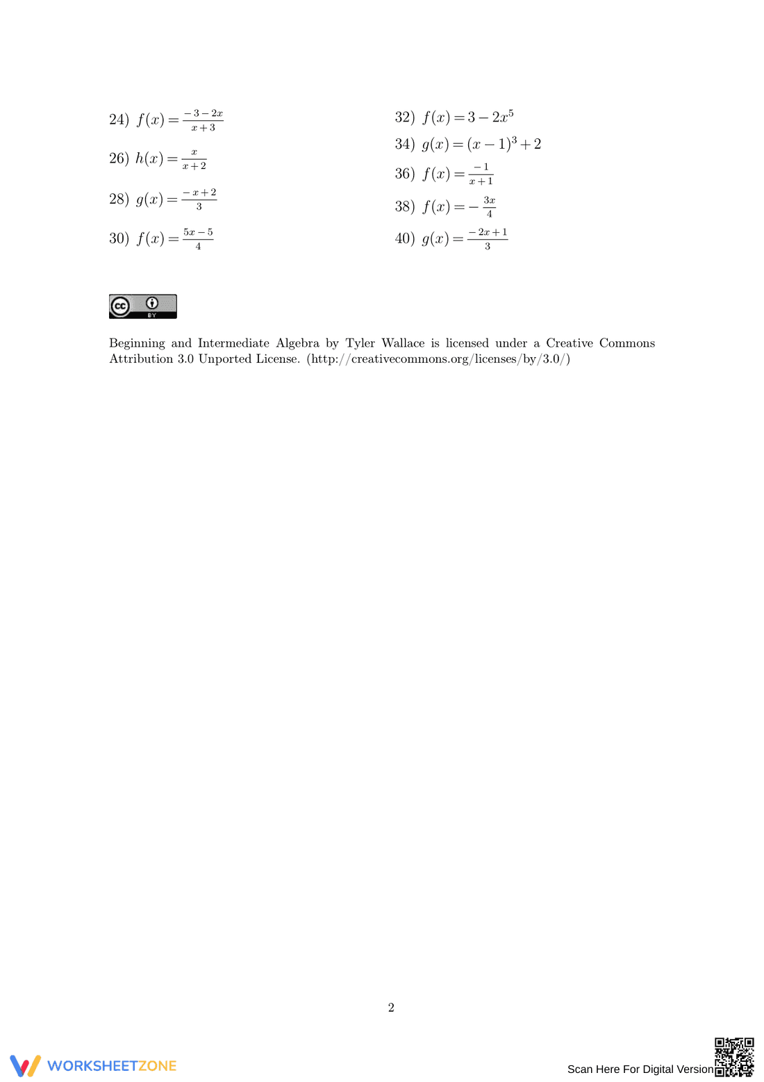 Practice Inverse Functions: Comprehensive Exercises - Page 2