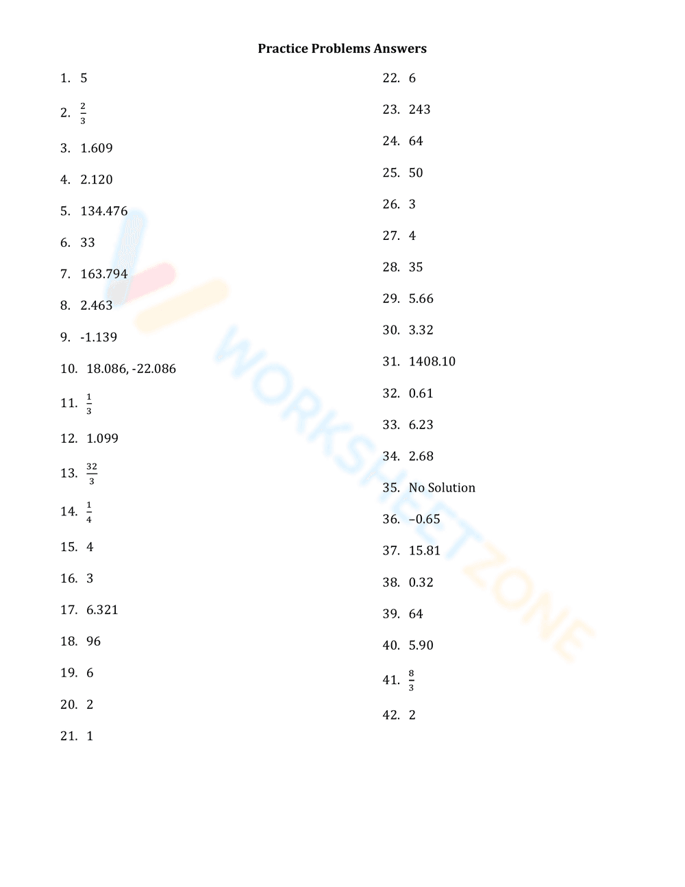 Solving Exponential & Logarithmic Equations - Page 4