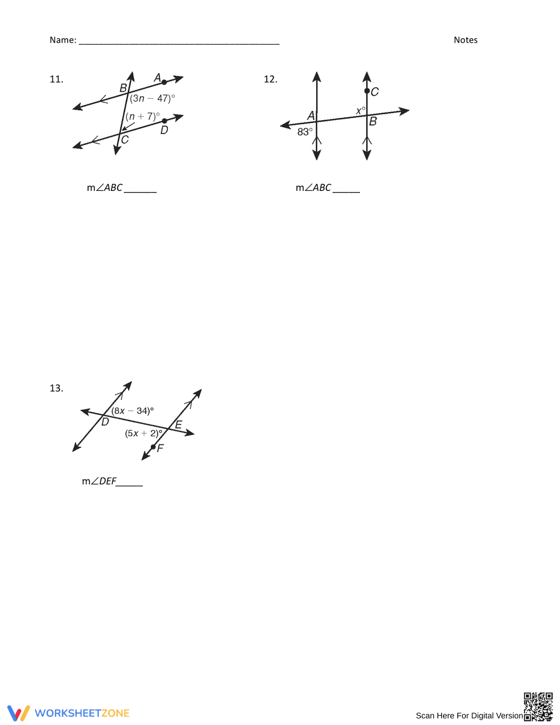 Transversals and Parallel Lines - Page 4