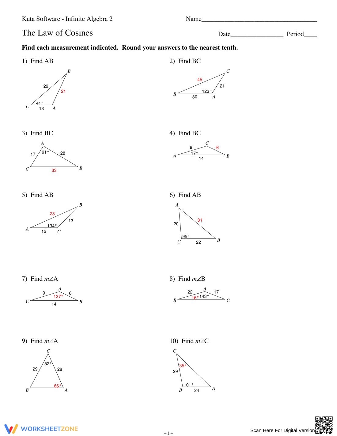 The Law of Cosines - Page 3