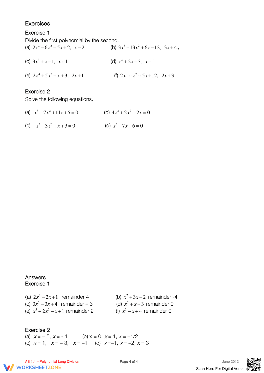 Master Polynomial Long Division - Page 4