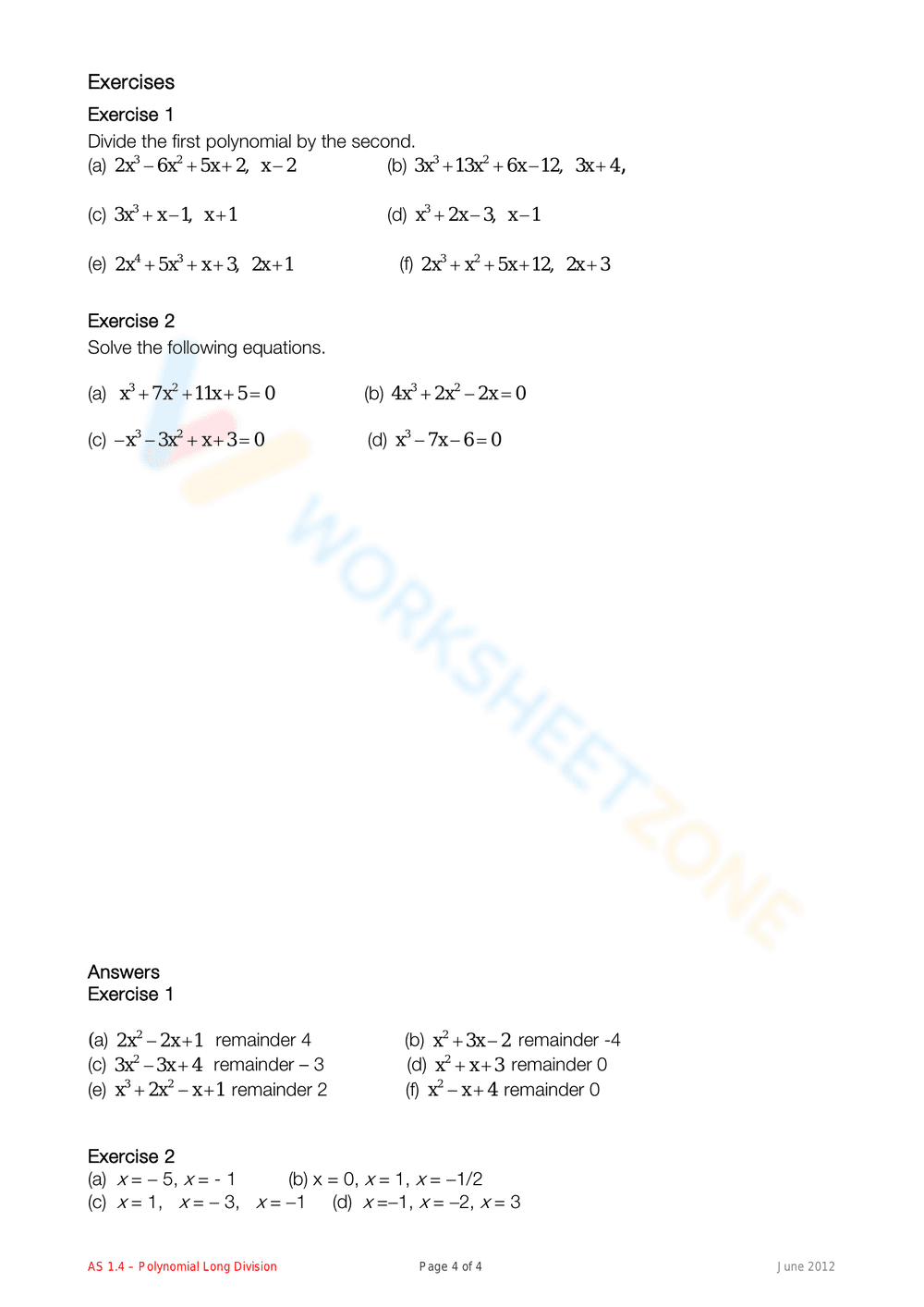 Master Polynomial Long Division - Page 4