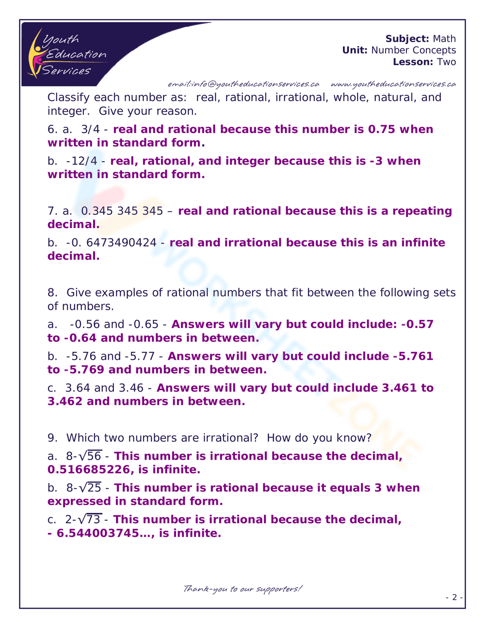 Explore the Rational Number System - Page 4