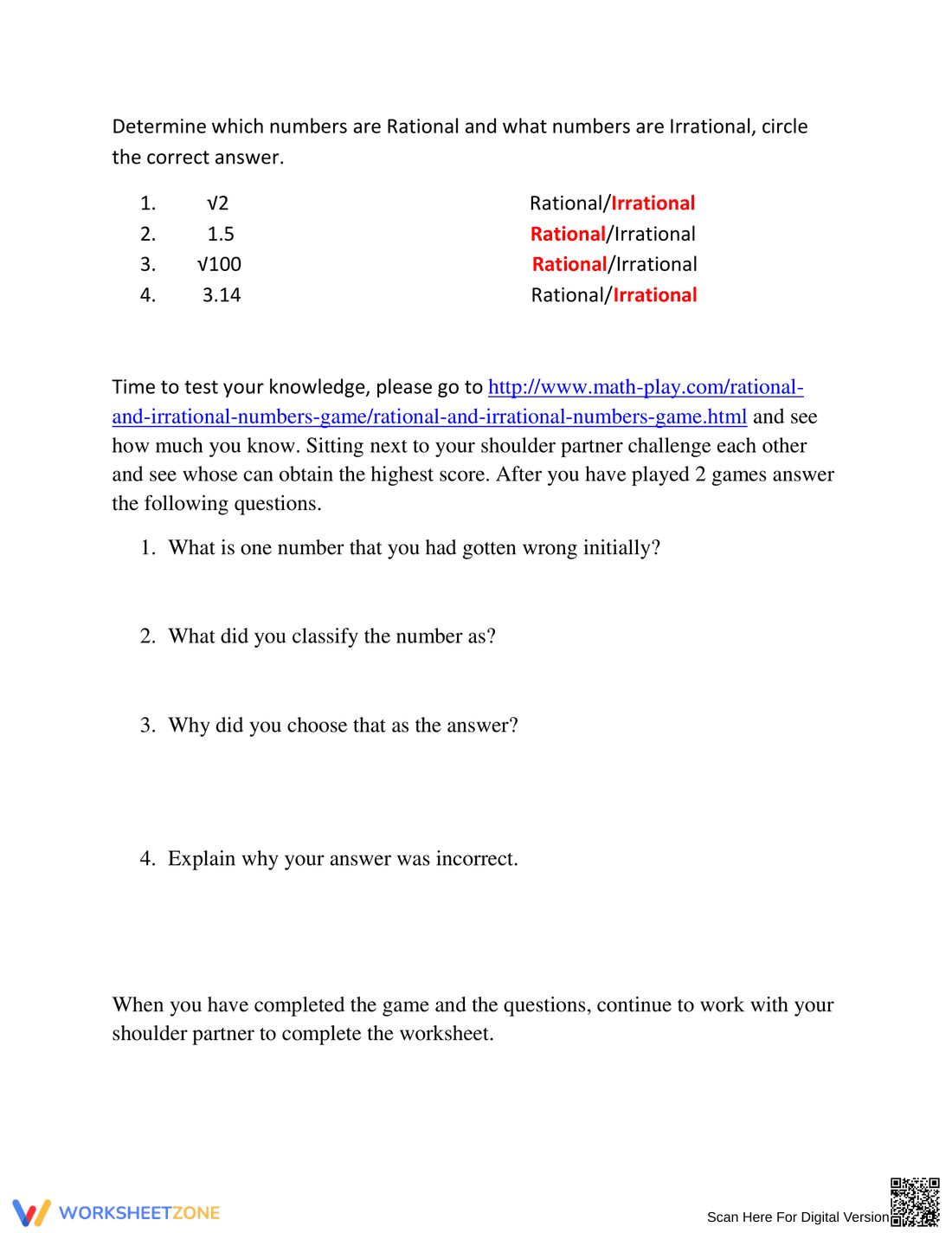 Exploring Rational and Irrational Numbers - Page 2