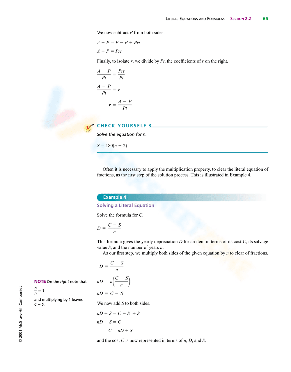 Solving Literal Equations and Formulas - Page 3