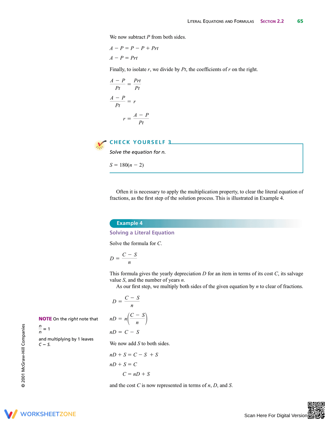 Solving Literal Equations and Formulas - Page 3