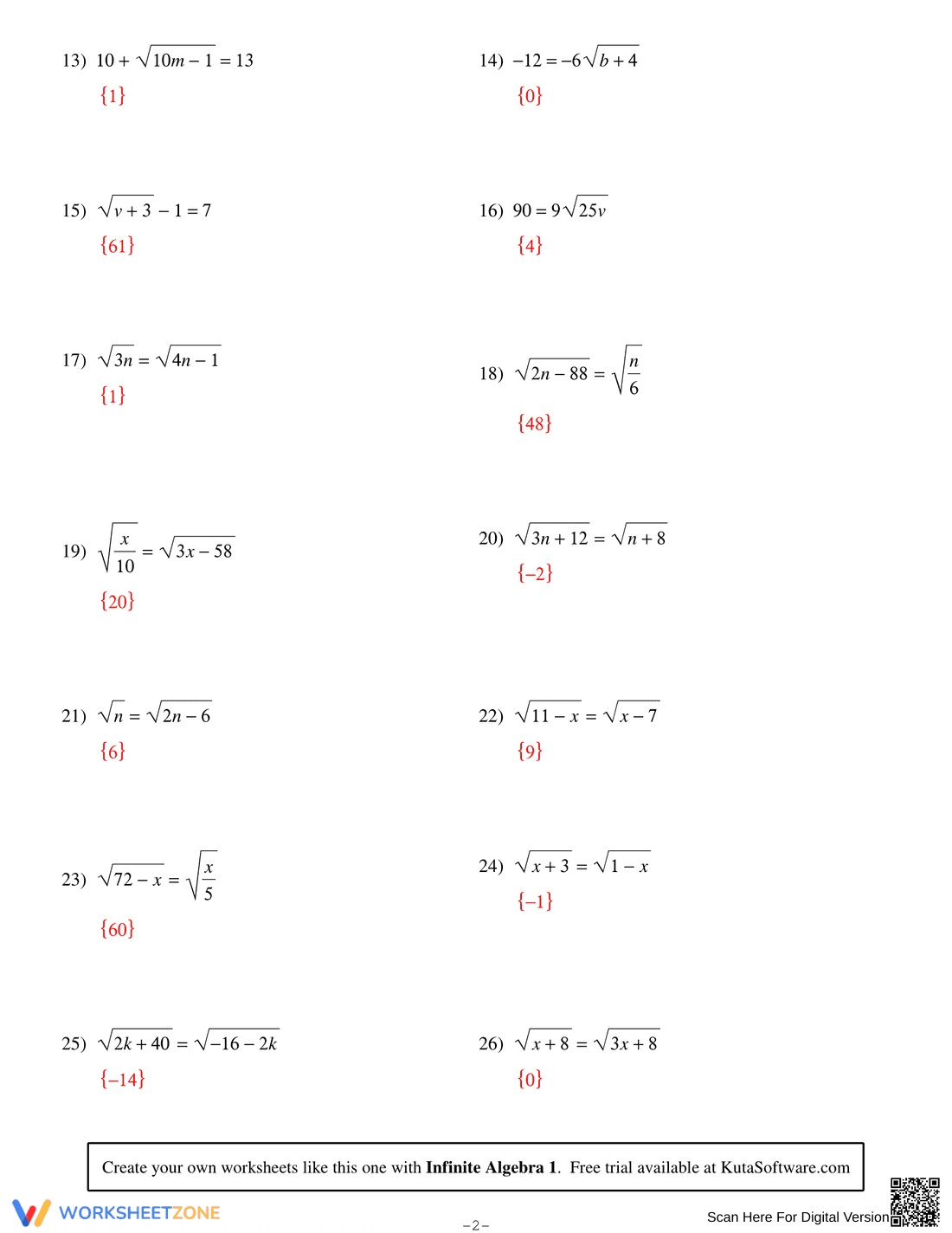 Radical Equations Part 1 - Page 4