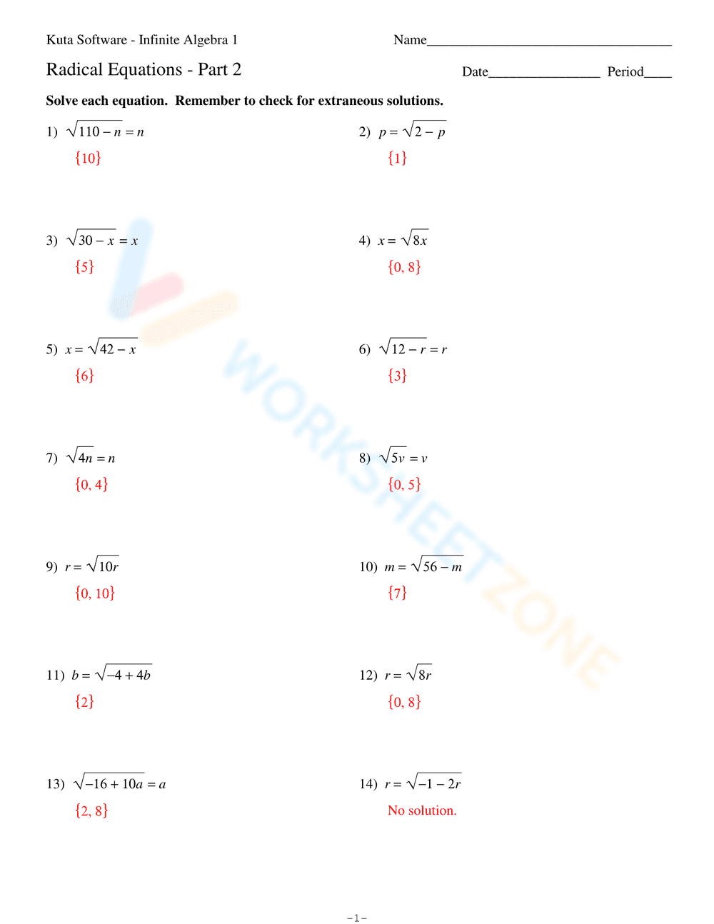 Radical Equations Part 2 - Page 3