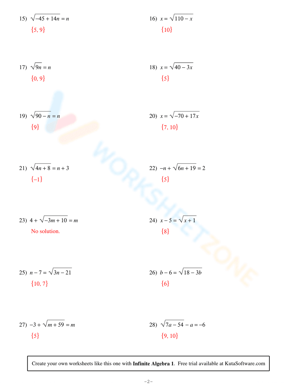 Radical Equations Part 2 - Page 4