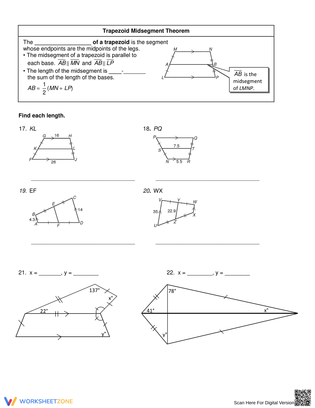 Properties of Kites and Trapezoids - Page 3