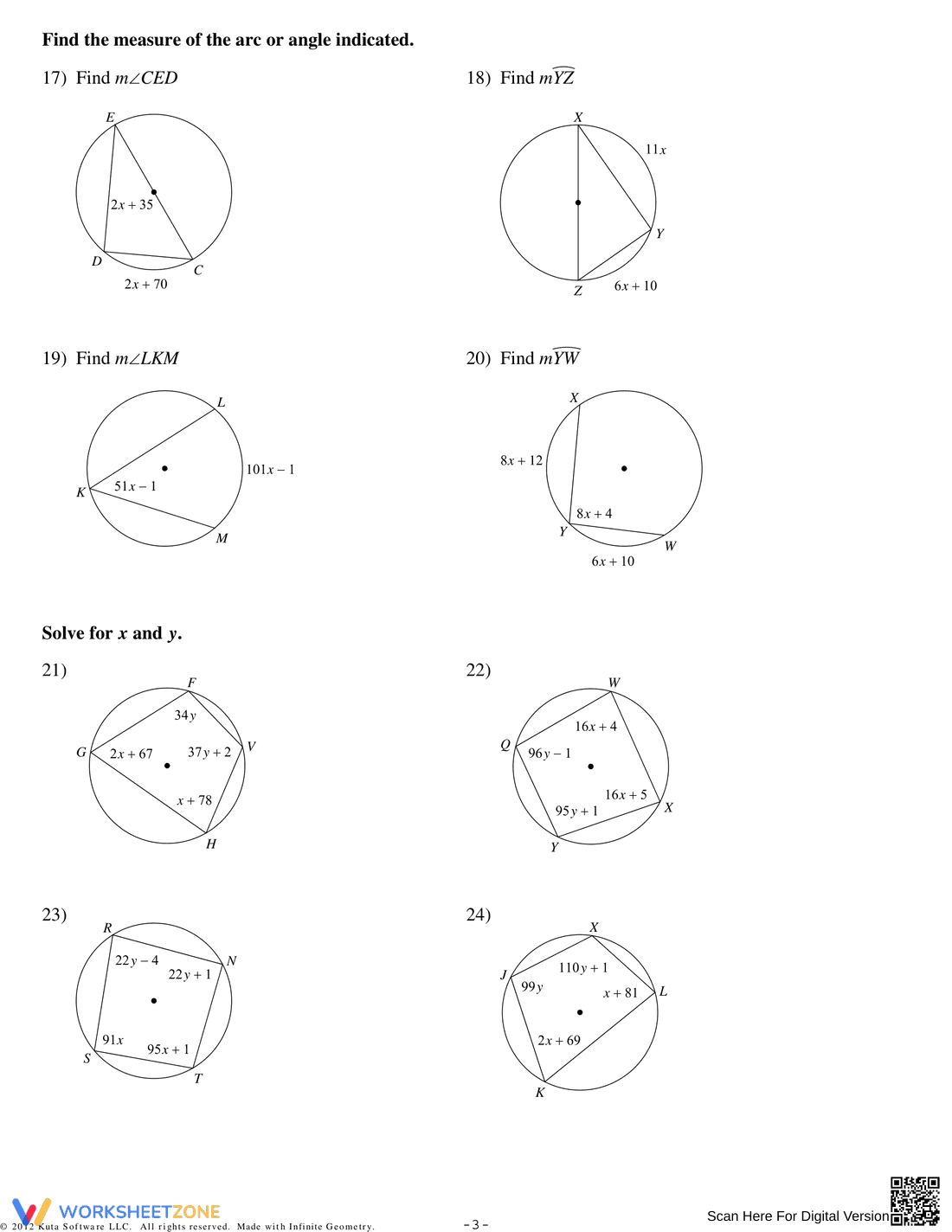 Understanding Inscribed Angles - Page 3