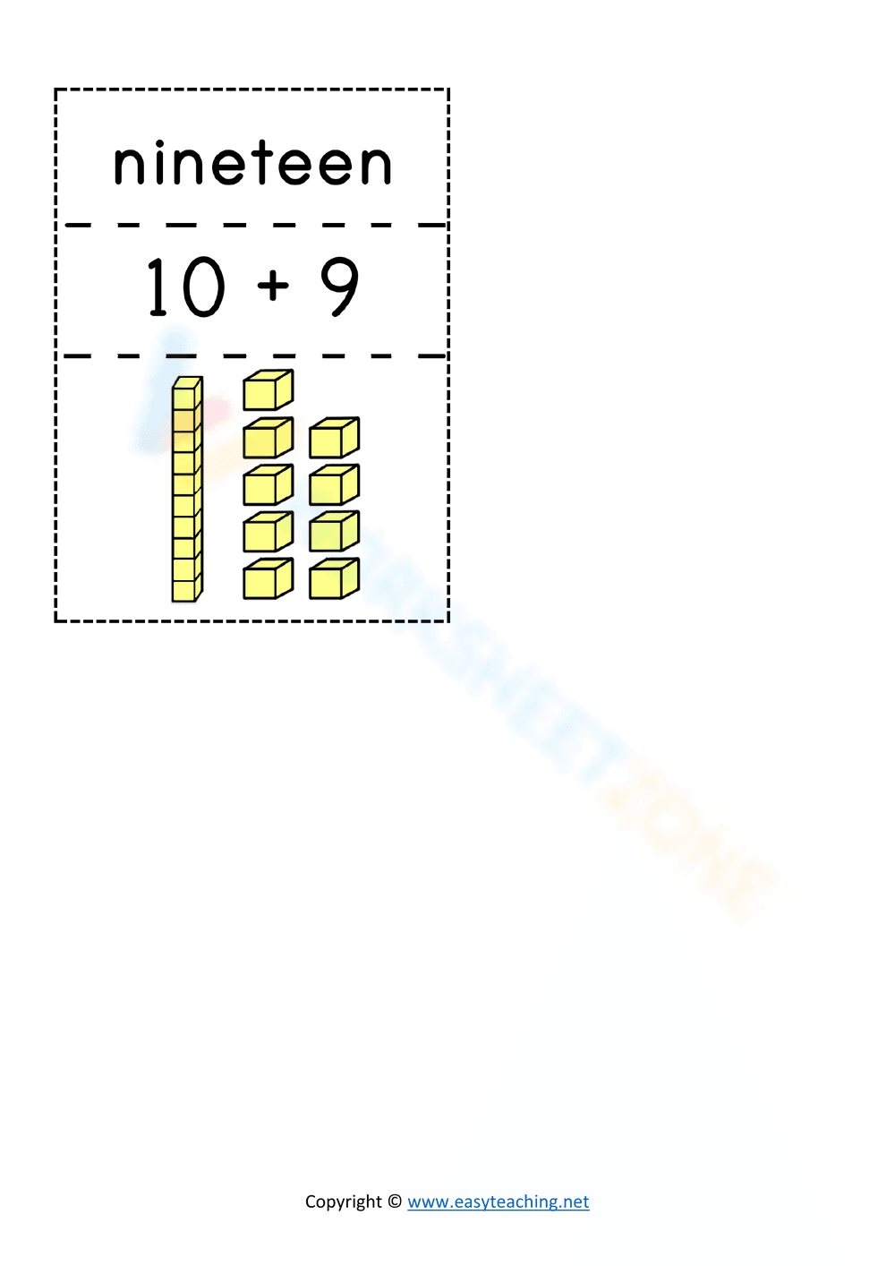 Matching Teen Numbers Worksheet - Page 3