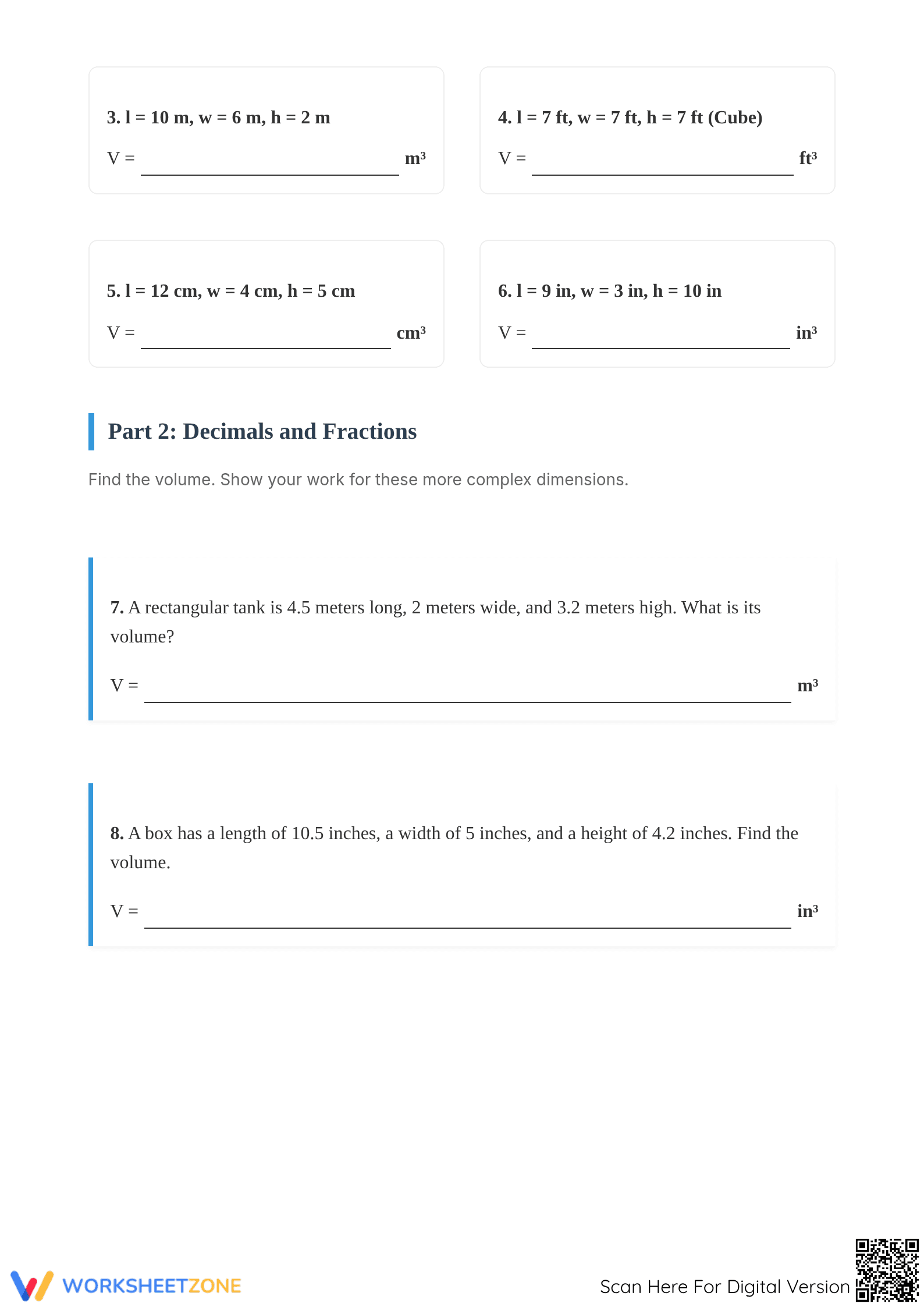 Essential Rectangular Prisms Volume Worksheet | Grades 6-9 - Page 2