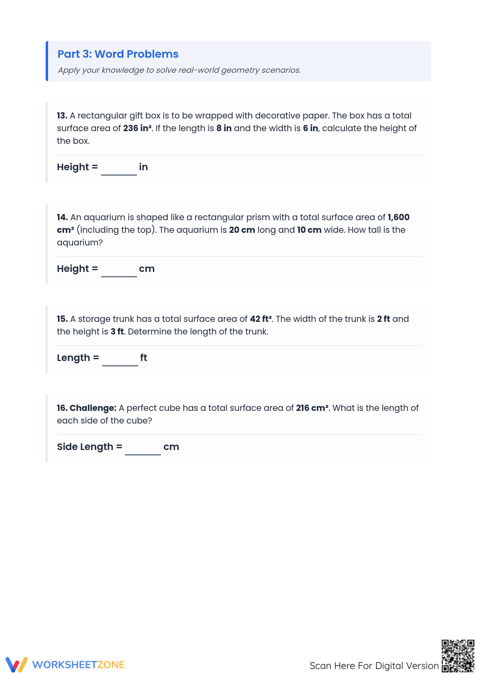 Printable Missing Sides of Rectangular Prism Worksheet - Page 4