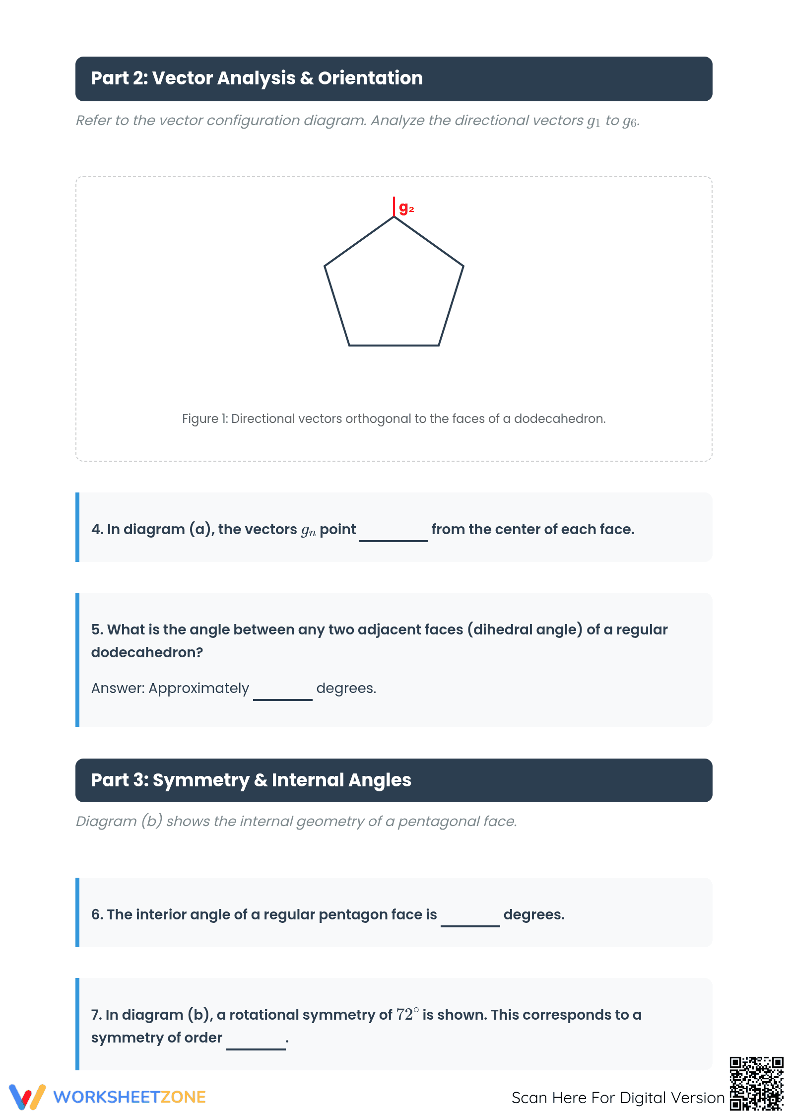 Regular Dodecahedron Geometry Worksheet | Grade 9 Essential - Page 2