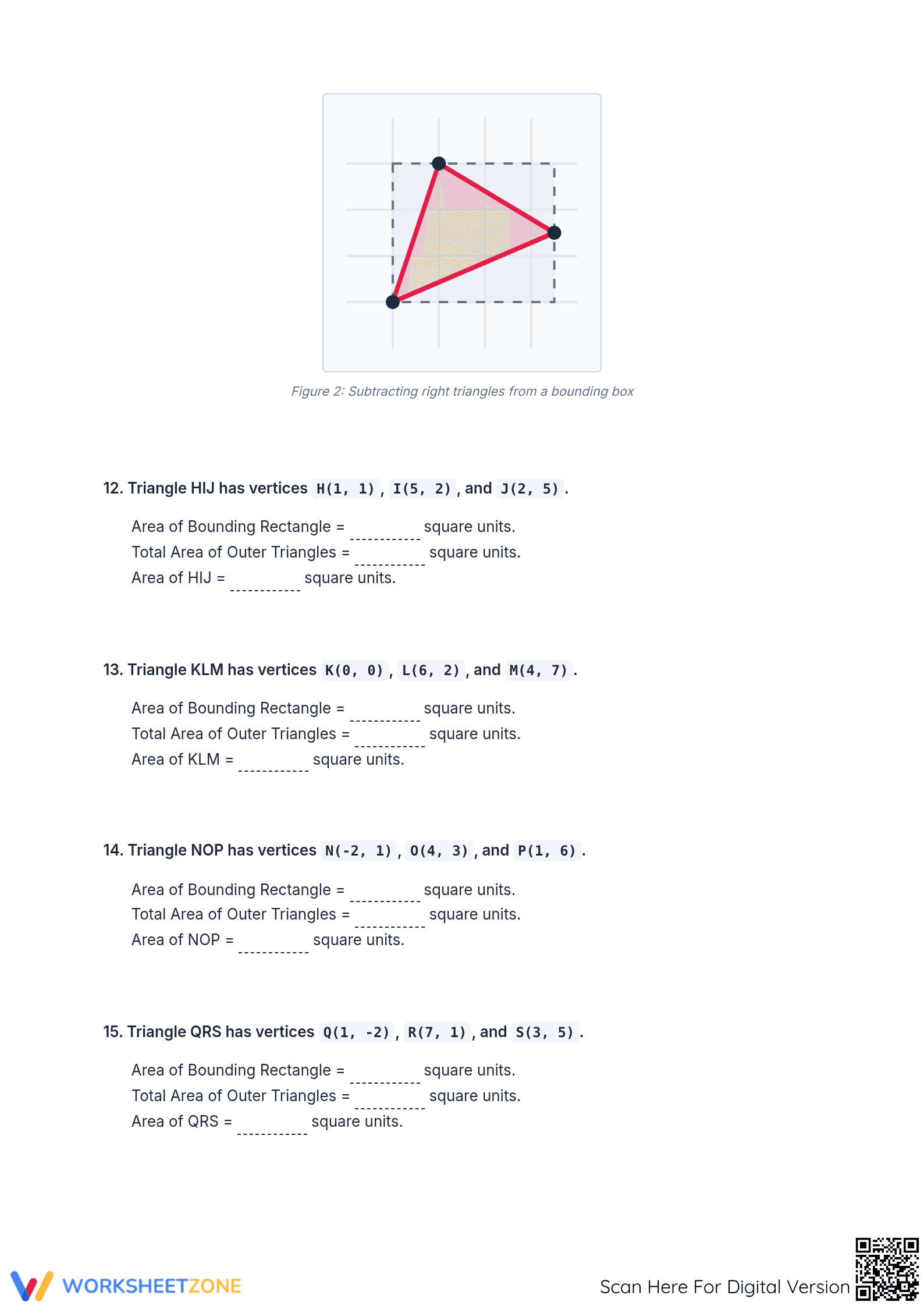Area of Triangles on Coordinate Plane | Printable Math - Page 4