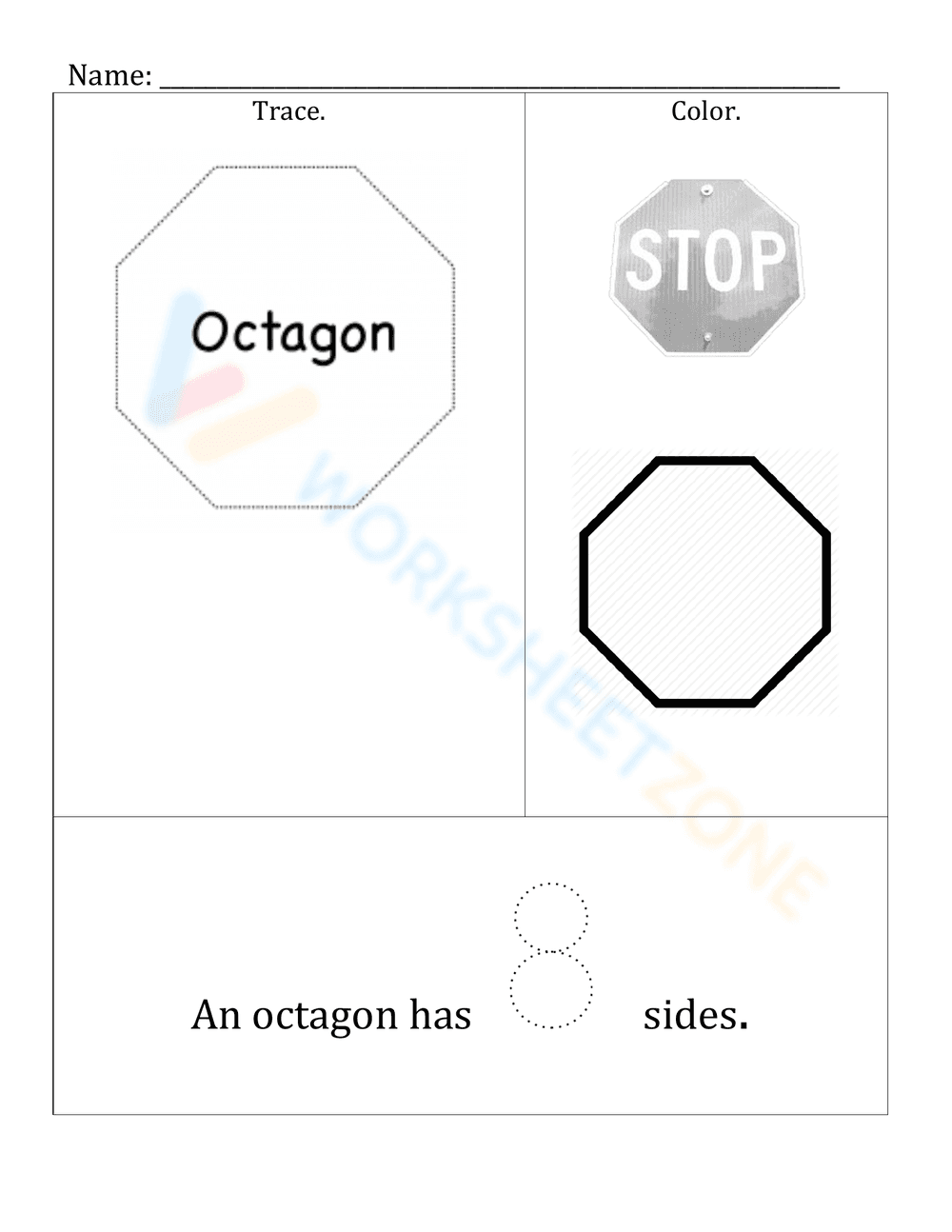 Grade 1 2D Shapes — Printable No-Prep Worksheet - Page 3