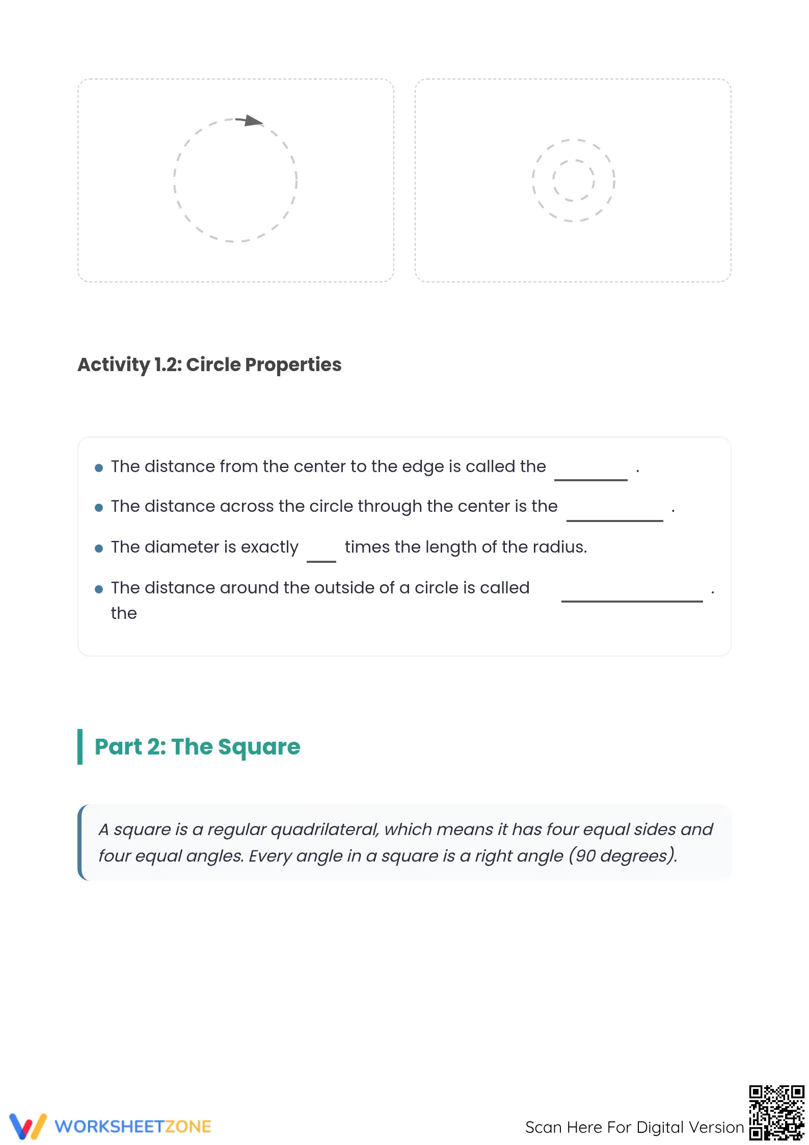 Essential Geometrical Shapes Worksheet | Grade 7 Math - Page 2