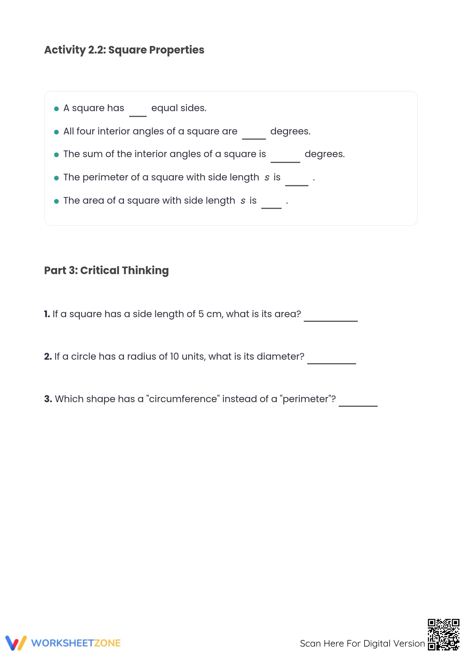 Essential Geometrical Shapes Worksheet | Grade 7 Math - Page 4