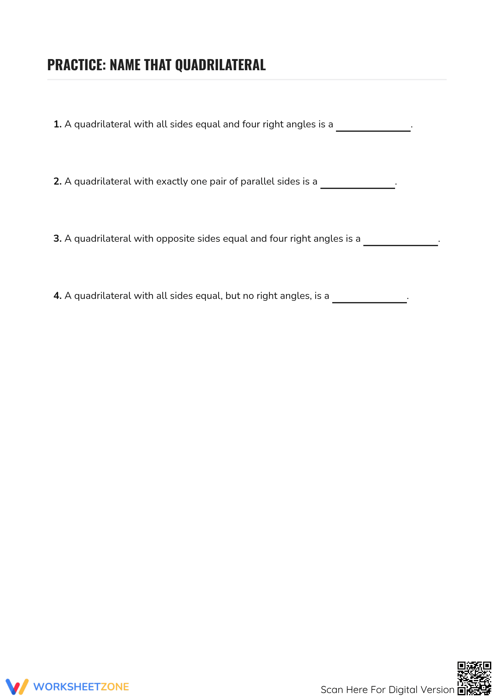 Printable Quadrilaterals Reference & Practice | Grade 5 Math - Page 2