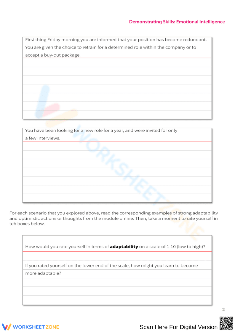 Emotional Intelligence Reflection | Grade 6-7 Essential - Page 2