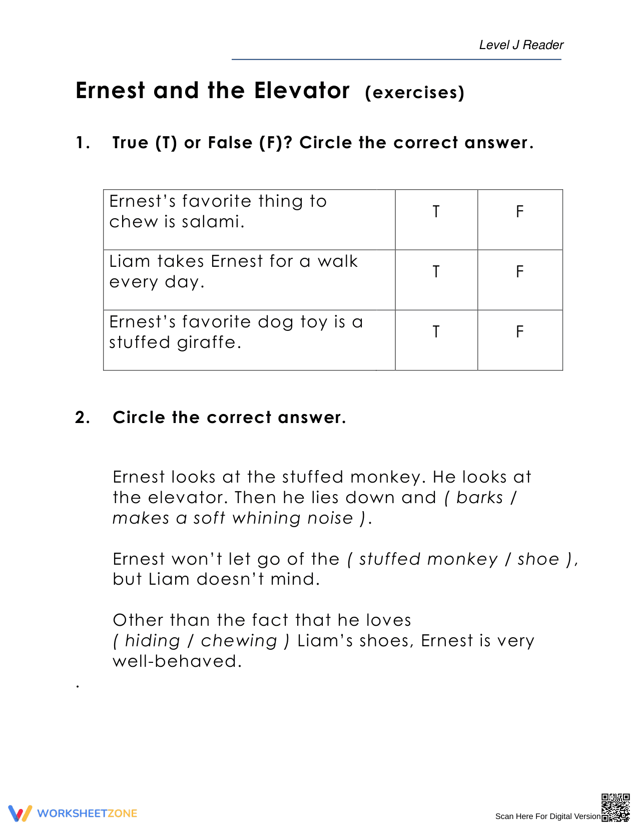 Reading Comprehension: Ernest and the Elevator - Page 4