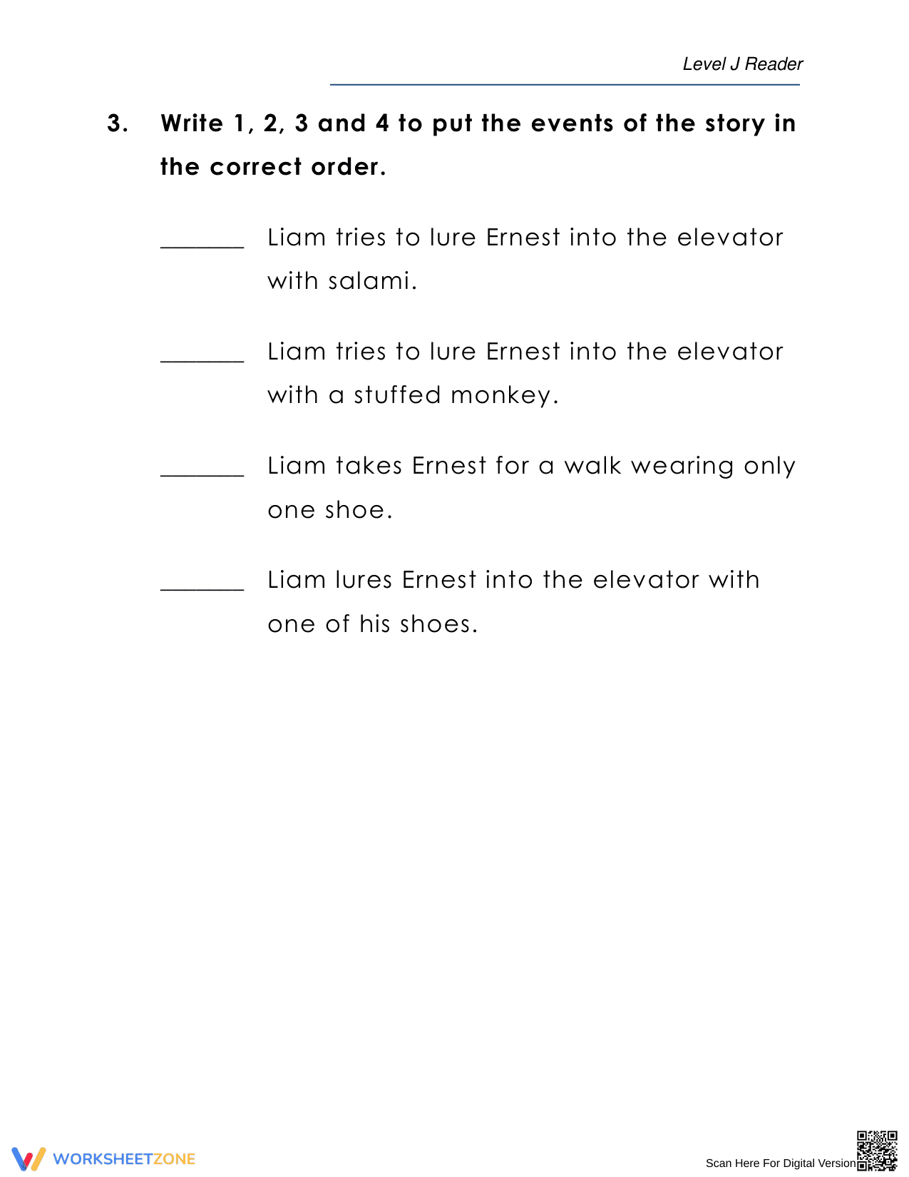 Reading Comprehension: Ernest and the Elevator - Page 5