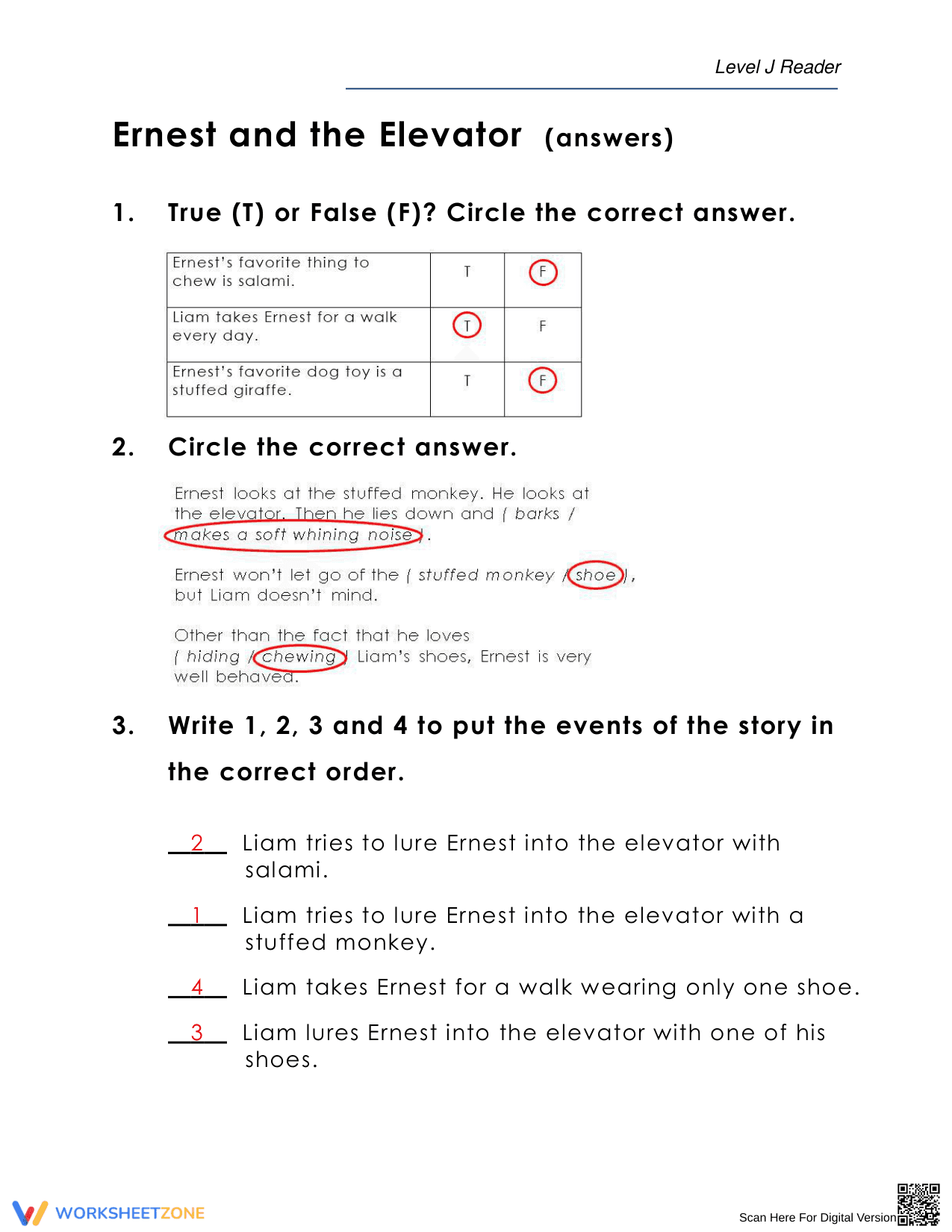 Reading Comprehension: Ernest and the Elevator - Page 6