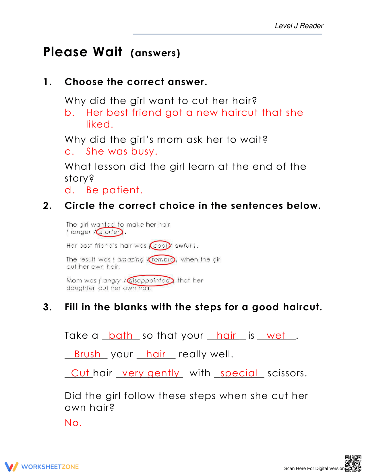 Enhance Reading Skills with Engaging Comprehension Worksheet - Page 7