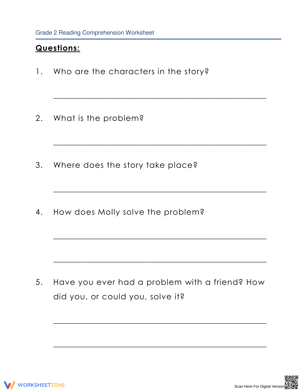 Playground Reading Worksheet | Printable Grade 2 ELA - Page 3