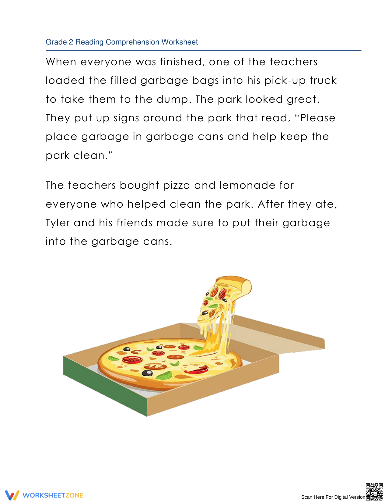 The Clean Park: A Reading Comprehension Adventure - Page 2