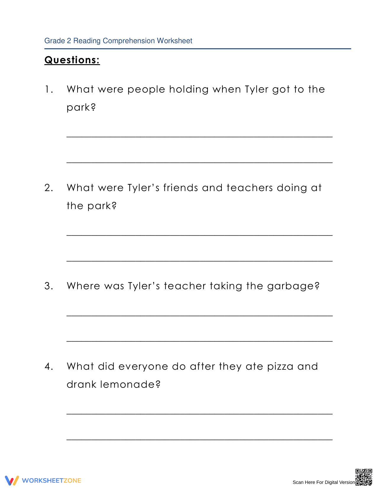 The Clean Park: A Reading Comprehension Adventure - Page 3