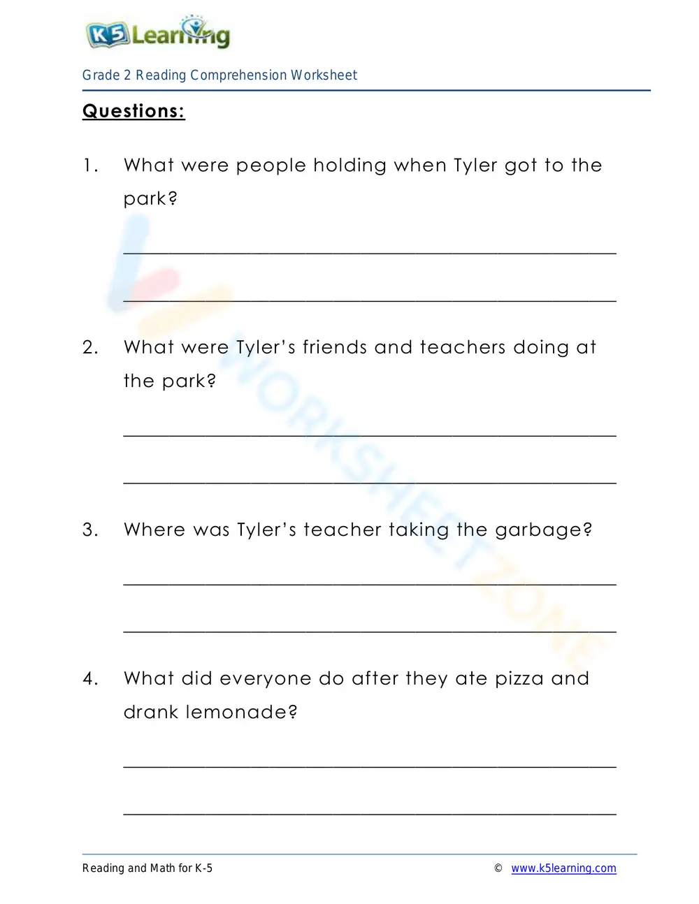 The Clean Park: A Reading Comprehension Adventure - Page 3