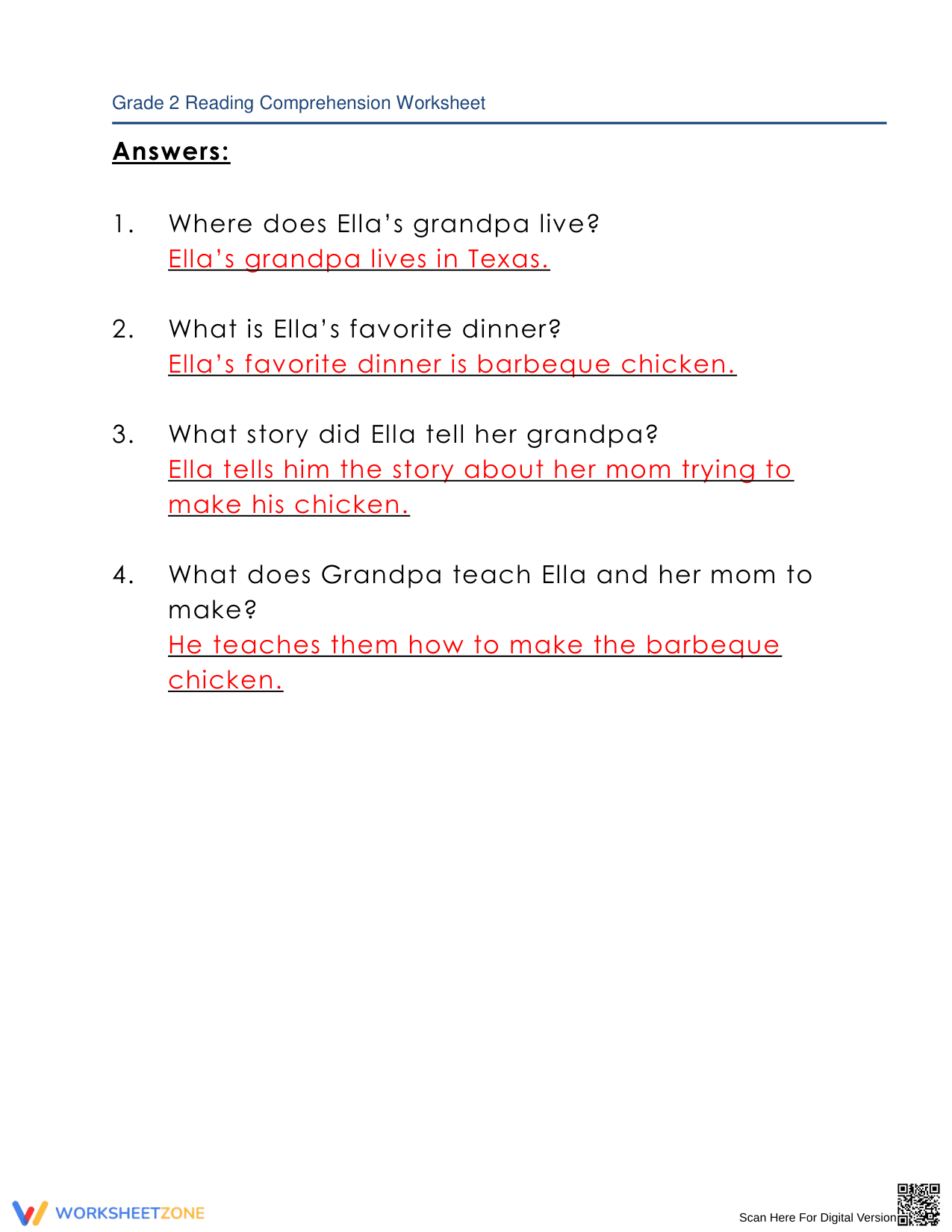Grandpa's Cooking: A Reading Comprehension Adventure - Page 4
