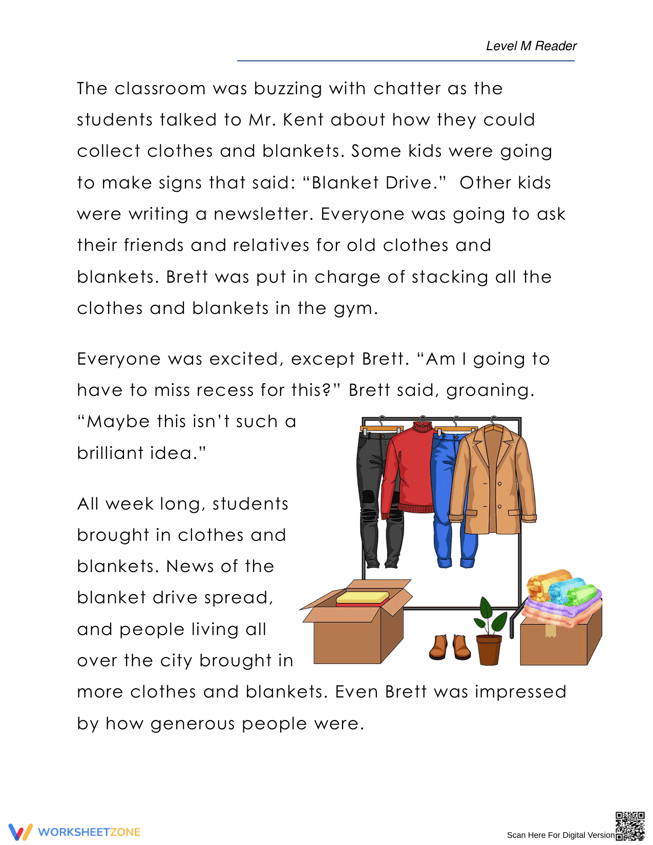 The Blanket Drive: A Reading Comprehension Worksheet - Page 3