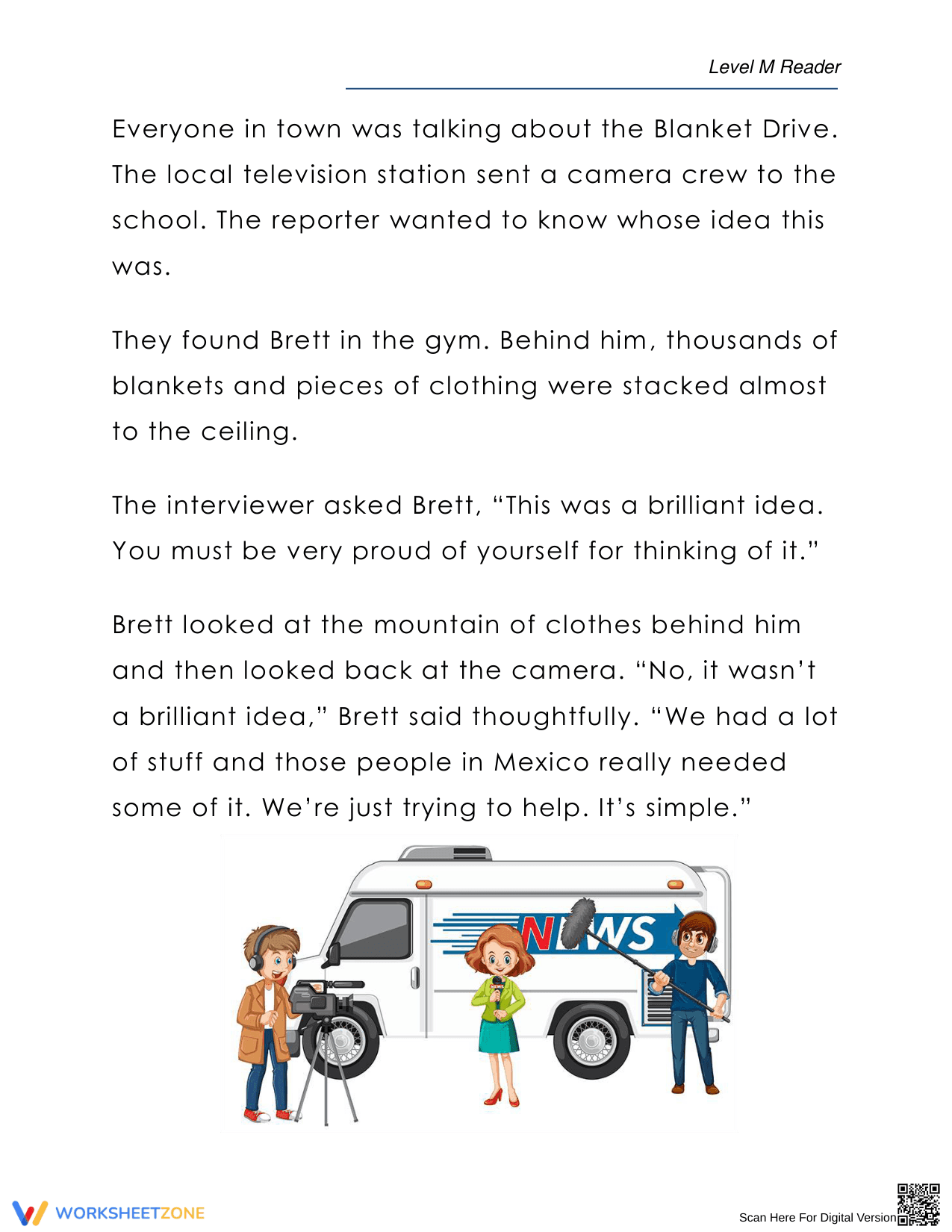 The Blanket Drive: A Reading Comprehension Worksheet - Page 4