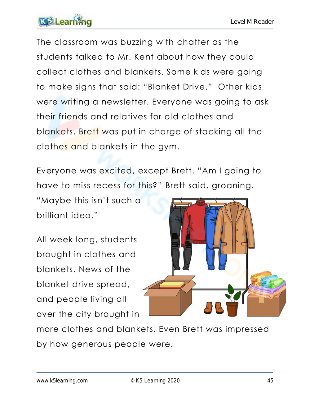 The Blanket Drive: A Reading Comprehension Worksheet - Page 3