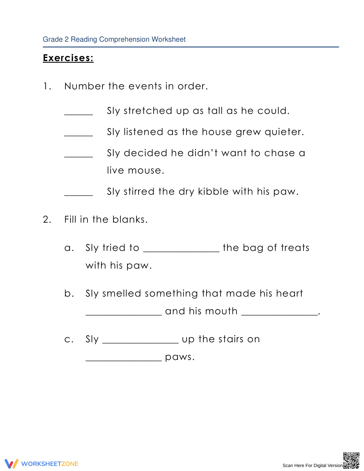 Sly's Secret Adventure: Reading Comprehension Fun - Page 4