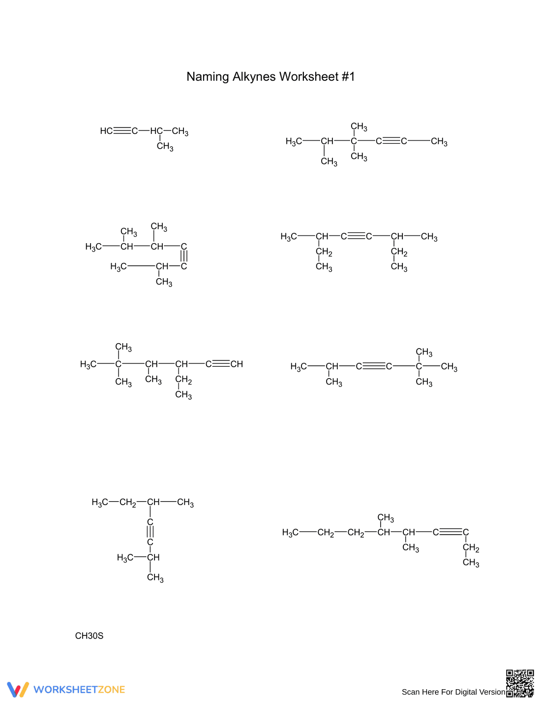 Alkane Naming: A Comprehensive Chemistry Worksheet - Page 4
