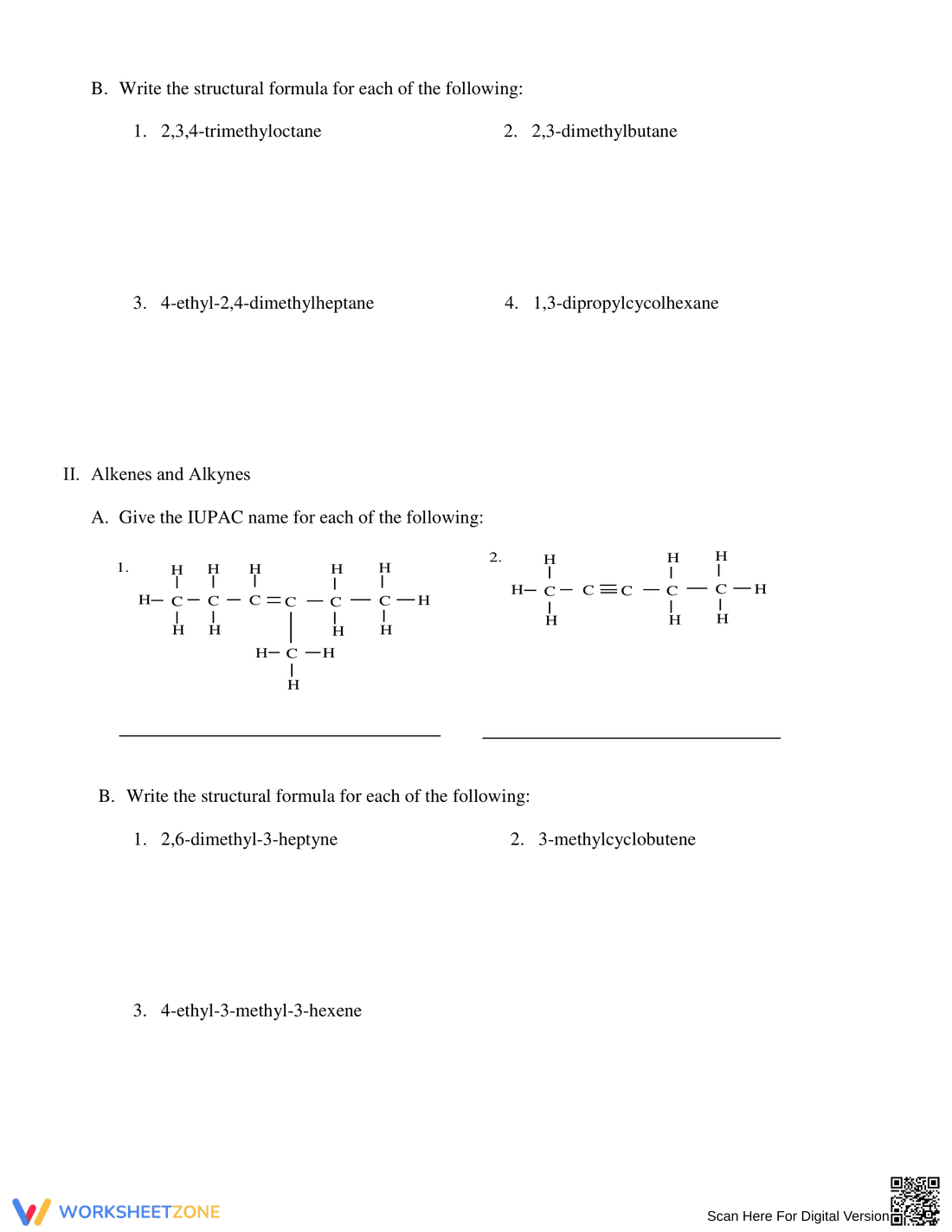 Organic Nomenclature: Practice Problems Worksheet - Page 2