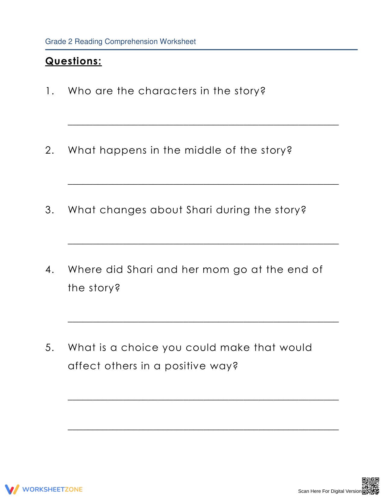 Giving: A Reading Comprehension Story of Kindness - Page 3