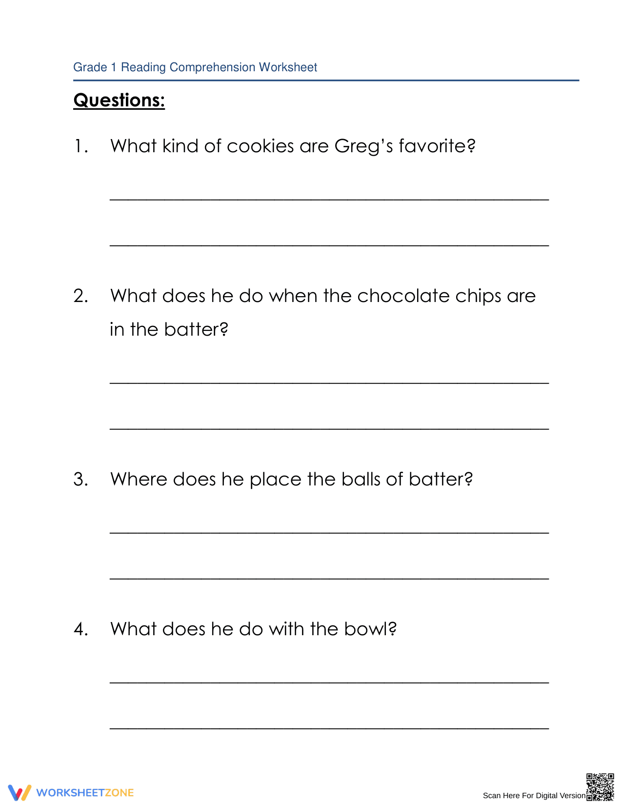 Making Cookies: A Recipe for Reading Comprehension - Page 2