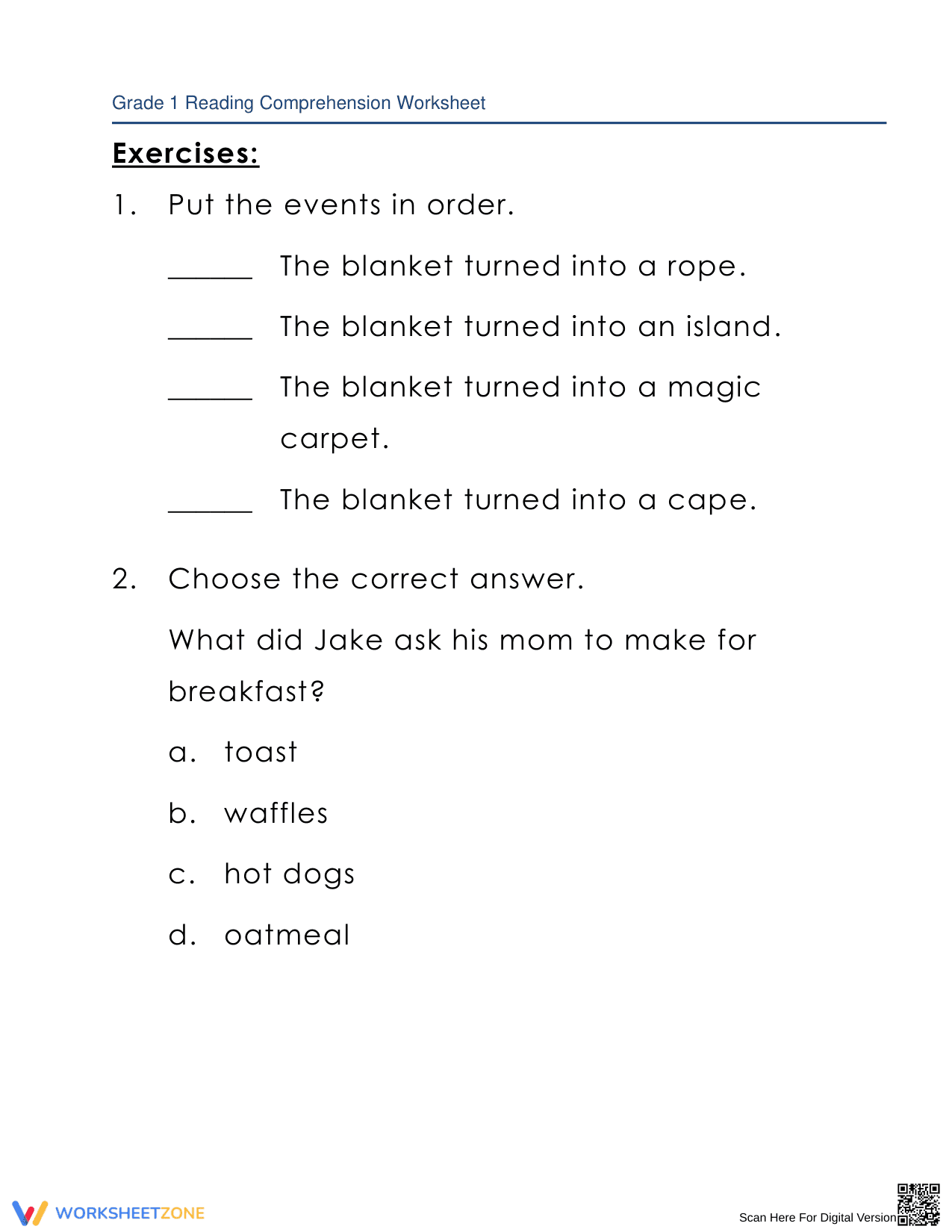 Blanket Adventures: A Cozy Reading Comprehension Story - Page 4
