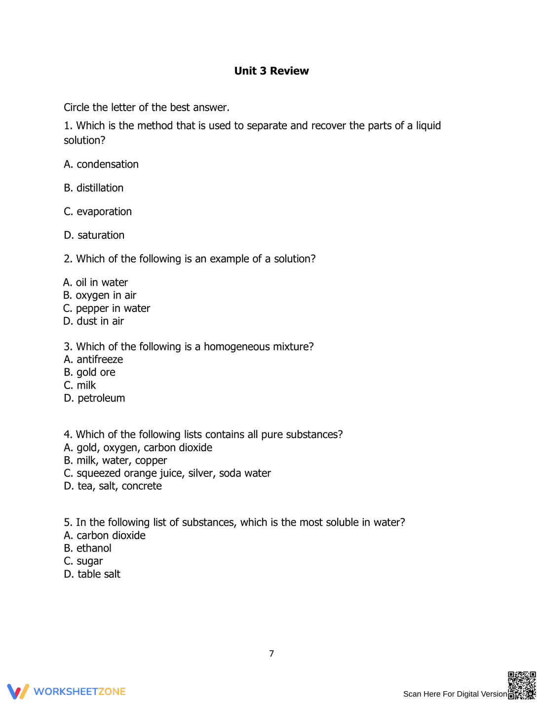 Explore Mixtures and Solutions: Classifying Matter - Page 7